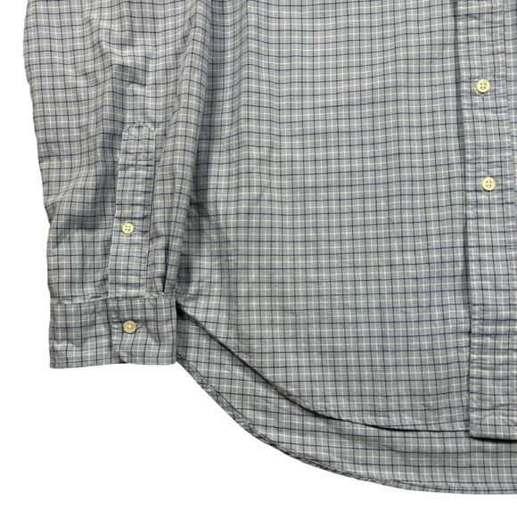 Ralph Lauren Shirt Mens XL Classic Fit Plaid Blue‎ Button Down Long Sleeve Flesh - Picture 4 of 8